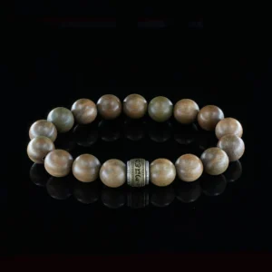 Vanying Stone Six-Syllable Mantra Fragrant Color-Shifting Green Sandalwood Bracelet