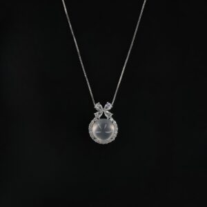 Vanying Stone Bowknot Jadeite Pendant