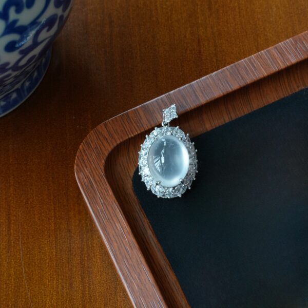 Vanying Stone Oval Cabochon Jadeite Pendant
