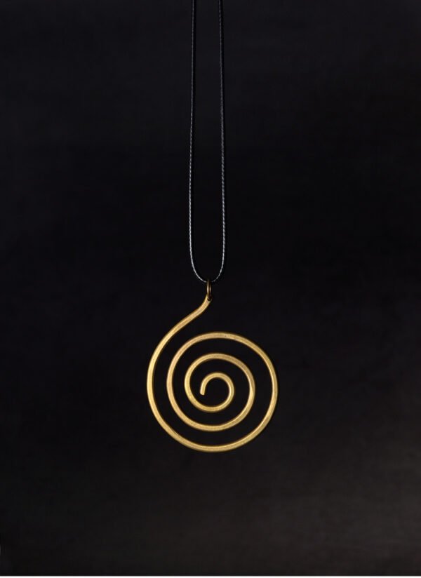 Aura Coil Meditation Brass Pendant